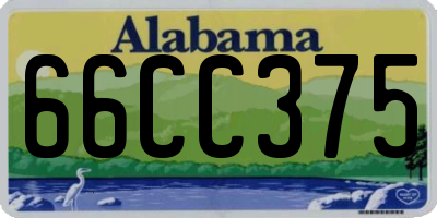 AL license plate 66CC375