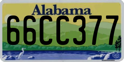 AL license plate 66CC377