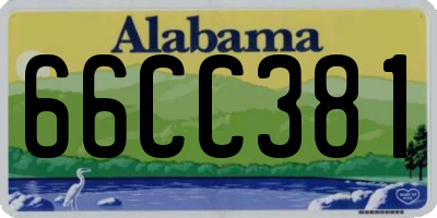 AL license plate 66CC381