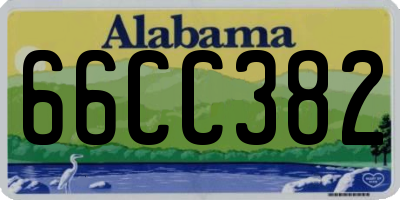 AL license plate 66CC382