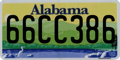 AL license plate 66CC386