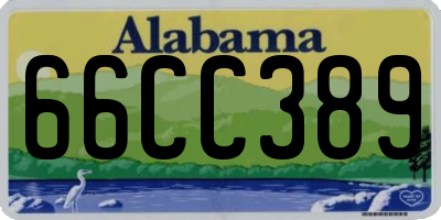 AL license plate 66CC389