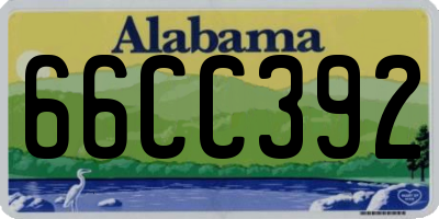 AL license plate 66CC392
