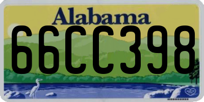 AL license plate 66CC398
