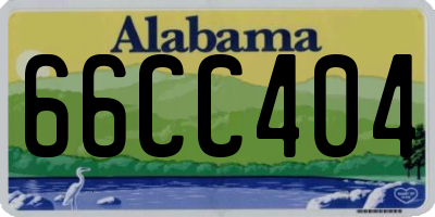 AL license plate 66CC404