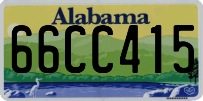 AL license plate 66CC415