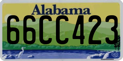 AL license plate 66CC423
