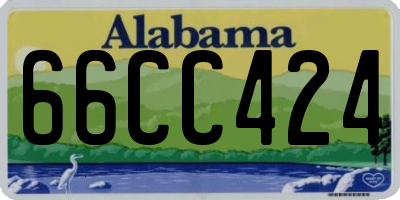 AL license plate 66CC424