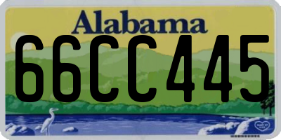 AL license plate 66CC445