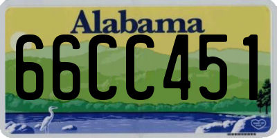 AL license plate 66CC451