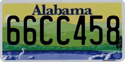 AL license plate 66CC458