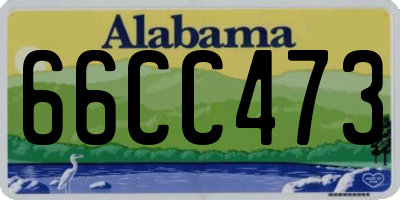 AL license plate 66CC473