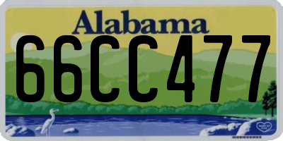 AL license plate 66CC477