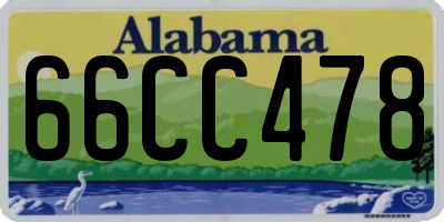AL license plate 66CC478