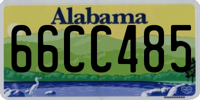 AL license plate 66CC485