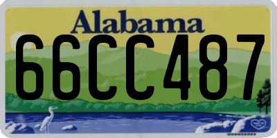 AL license plate 66CC487