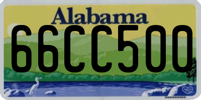 AL license plate 66CC500