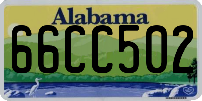 AL license plate 66CC502