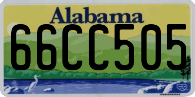 AL license plate 66CC505