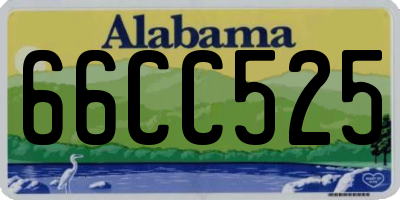 AL license plate 66CC525