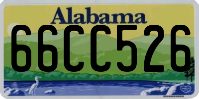 AL license plate 66CC526