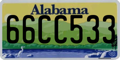 AL license plate 66CC533