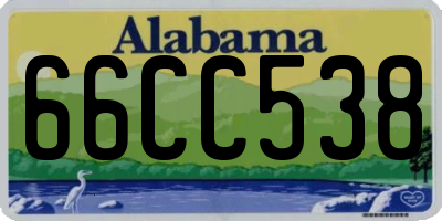 AL license plate 66CC538