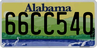AL license plate 66CC540