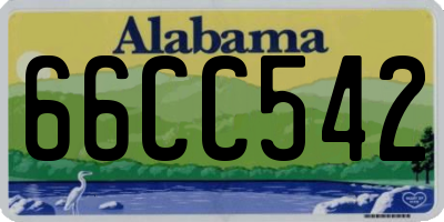AL license plate 66CC542