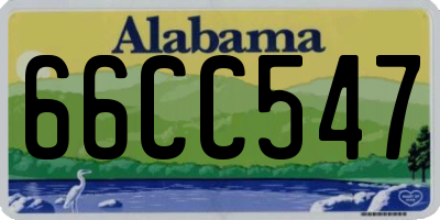 AL license plate 66CC547