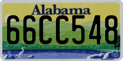 AL license plate 66CC548
