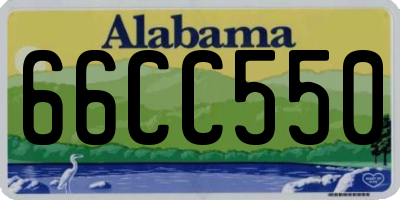 AL license plate 66CC550