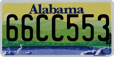 AL license plate 66CC553
