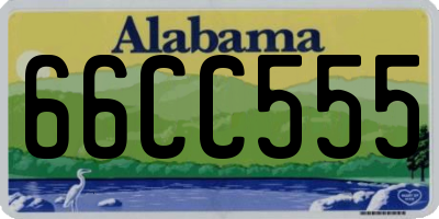 AL license plate 66CC555