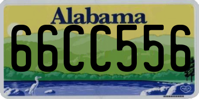 AL license plate 66CC556
