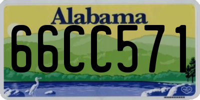 AL license plate 66CC571
