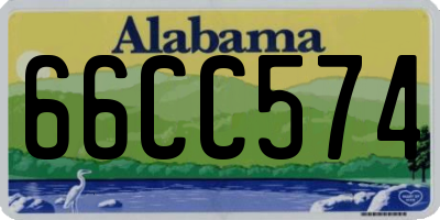 AL license plate 66CC574