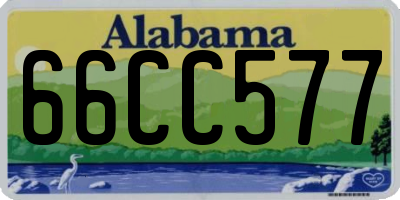AL license plate 66CC577