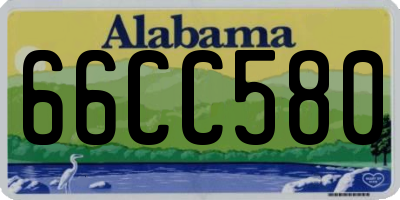 AL license plate 66CC580