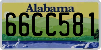 AL license plate 66CC581