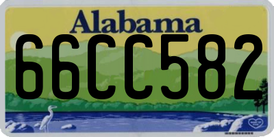 AL license plate 66CC582