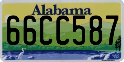 AL license plate 66CC587