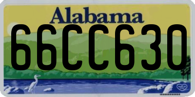 AL license plate 66CC630