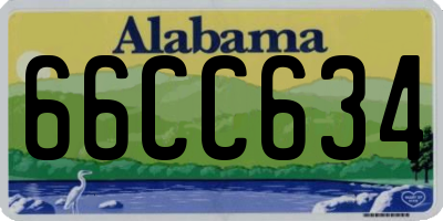 AL license plate 66CC634