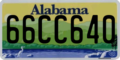AL license plate 66CC640