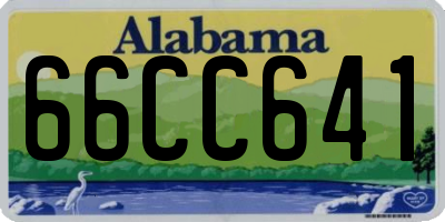 AL license plate 66CC641