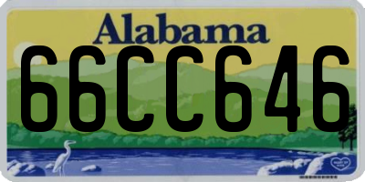AL license plate 66CC646