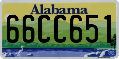 AL license plate 66CC651
