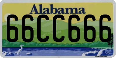 AL license plate 66CC666