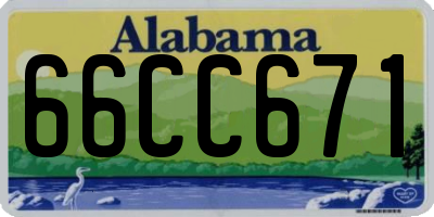 AL license plate 66CC671